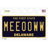 Meeooww Delaware Novelty Sticker Decal