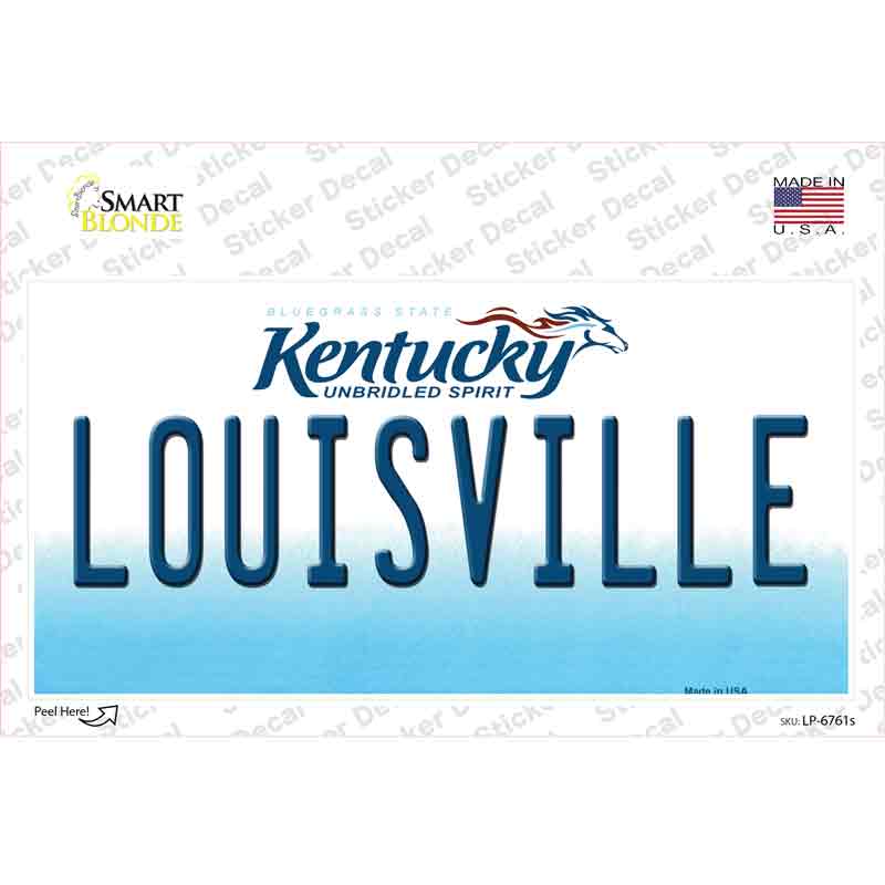 Louisville Kentucky Novelty Sticker Decal