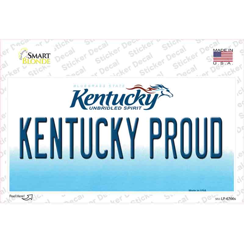 Kentucky Proud Novelty Sticker Decal