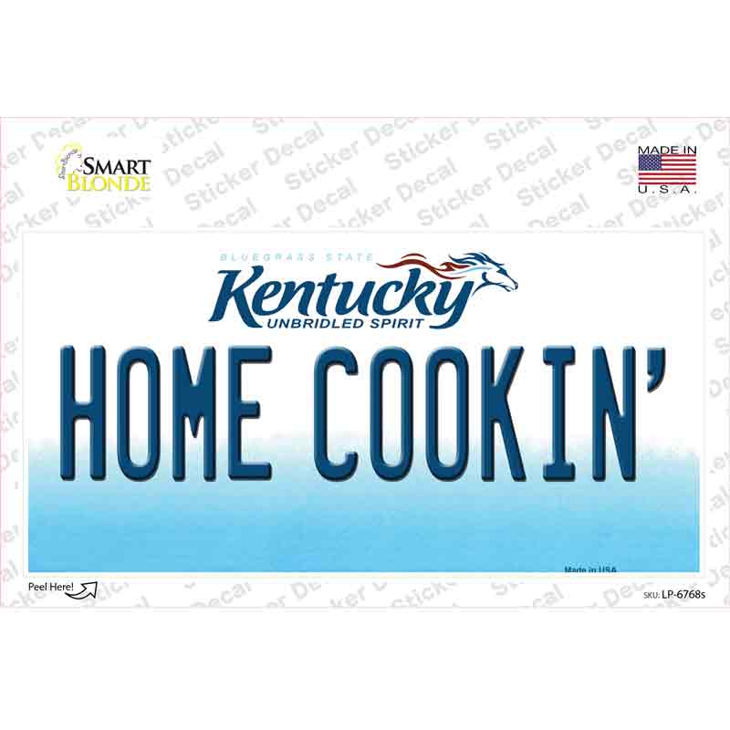 Home Cookin Kentucky Novelty Sticker Decal