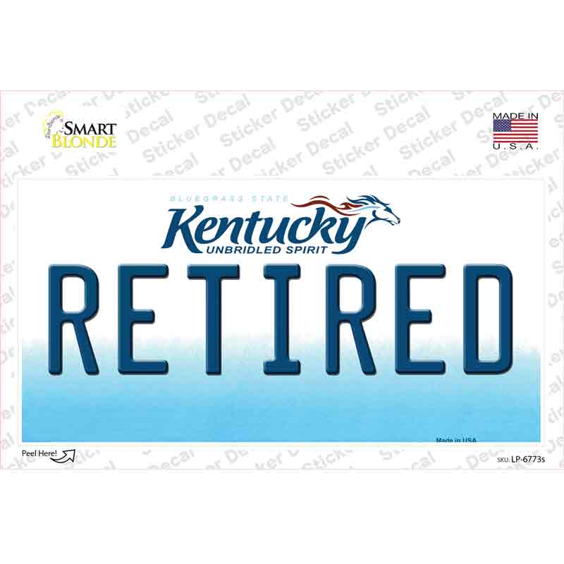 Retired Kentucky Novelty Sticker Decal