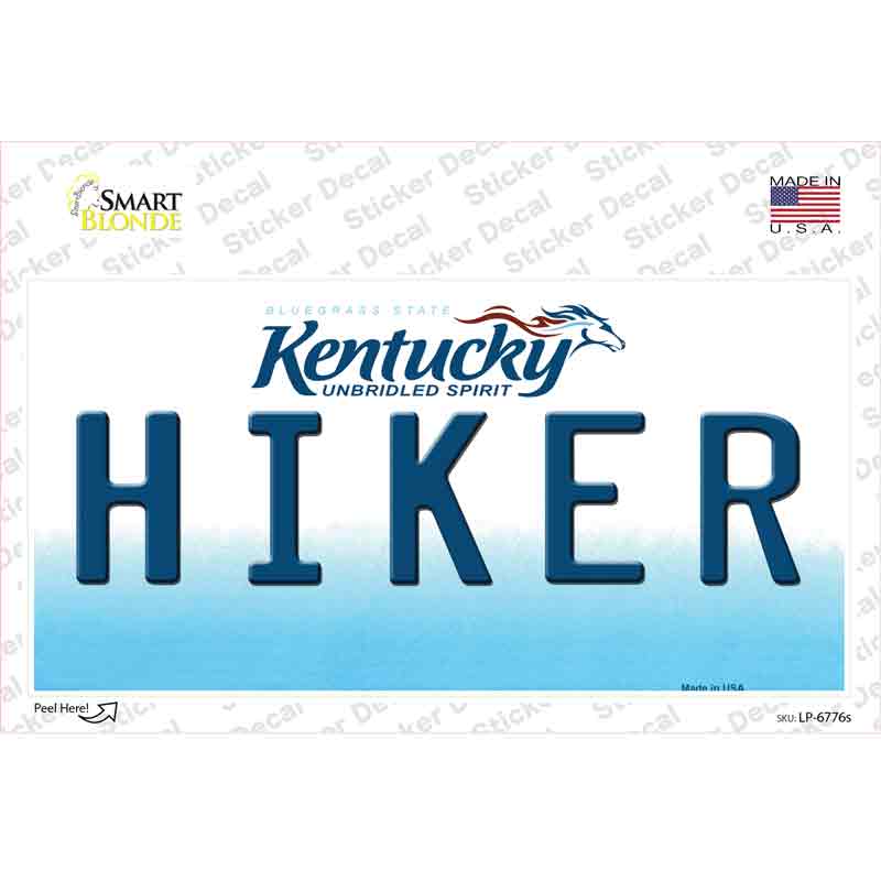 Hiker Kentucky Novelty Sticker Decal