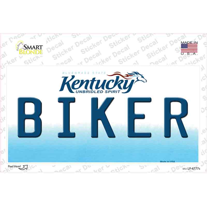 Biker Kentucky Novelty Sticker Decal