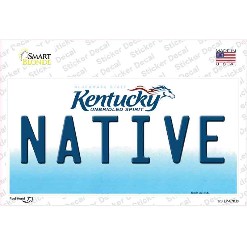 Native Kentucky Novelty Sticker Decal
