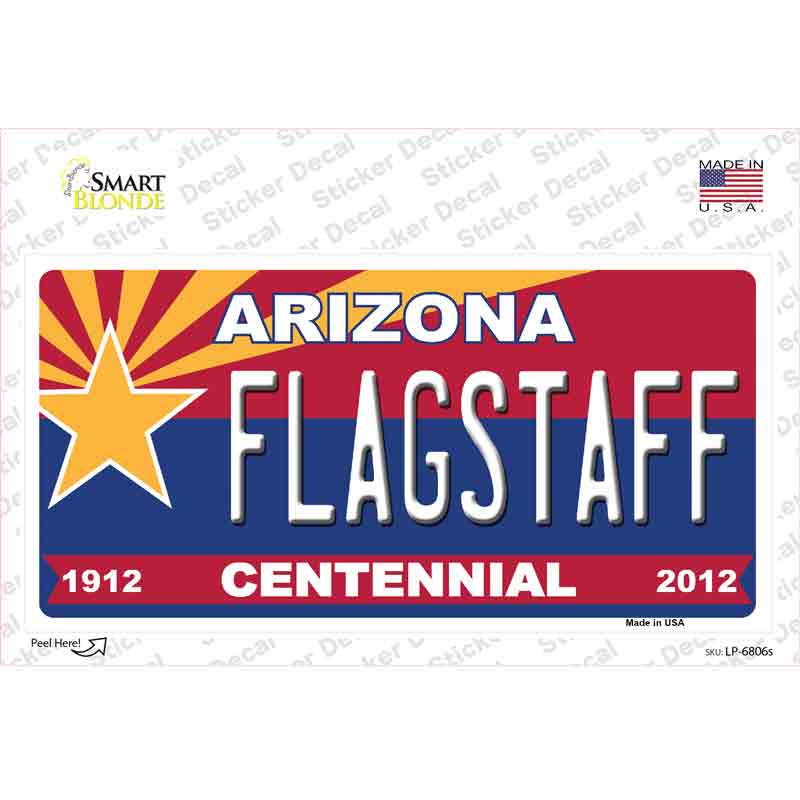 Arizona Centennial Flagstaff Novelty Sticker Decal