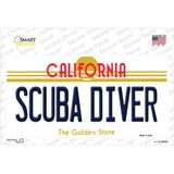 Scuba Diver California Novelty Sticker Decal