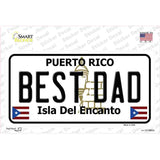 Best Dad Puerto Rico Novelty Sticker Decal