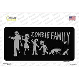 Zombie Family Black Novelty Sticker Decal