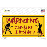 Warning Zombies Inside Novelty Sticker Decal