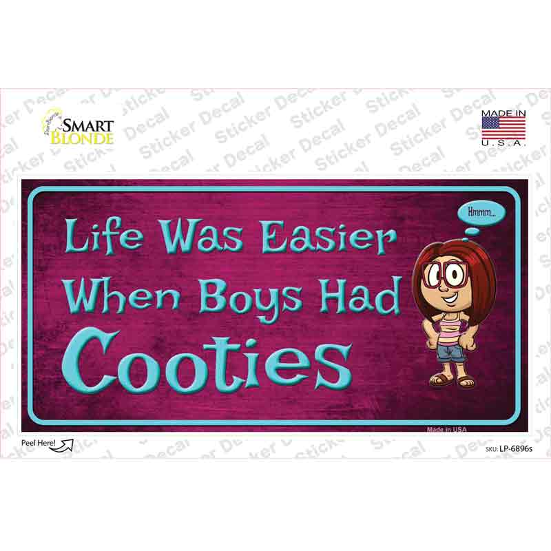 When Boys Had Cooties Novelty Sticker Decal