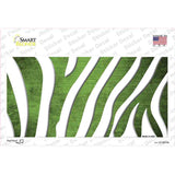 Lime Green White Zebra Oil Rubbed Novelty Sticker Decal