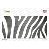Gray White Zebra Oil Rubbed Novelty Sticker Decal