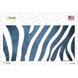 Light Blue White Zebra Oil Rubbed Novelty Sticker Decal