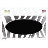 Black White Zebra Oval Oil Rubbed Novelty Sticker Decal