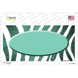 Mint White Zebra Oval Oil Rubbed Novelty Sticker Decal