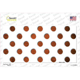 Orange White Dots Oil Rubbed Novelty Sticker Decal