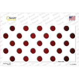Red White Dots Oil Rubbed Novelty Sticker Decal