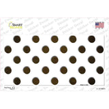 Brown White Dots Oil Rubbed Novelty Sticker Decal