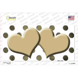 Gold White Dots Hearts Oil Rubbed Novelty Sticker Decal