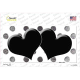 Black White Dots Hearts Oil Rubbed Novelty Sticker Decal