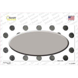 Gray White Dots Oval Oil Rubbed Novelty Sticker Decal