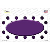 Purple White Dots Oval Oil Rubbed Novelty Sticker Decal