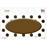 Brown White Dots Oval Oil Rubbed Novelty Sticker Decal