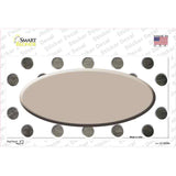 Tan White Dots Oval Oil Rubbed Novelty Sticker Decal