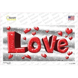 Love With Hearts Novelty Sticker Decal