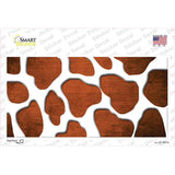 Orange White Giraffe Oil Rubbed Novelty Sticker Decal