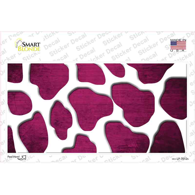 Pink White Giraffe Oil Rubbed Novelty Sticker Decal