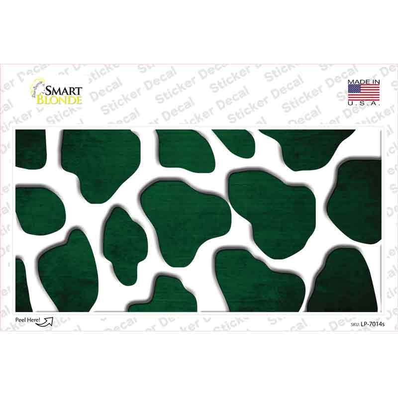 Green White Giraffe Oil Rubbed Novelty Sticker Decal
