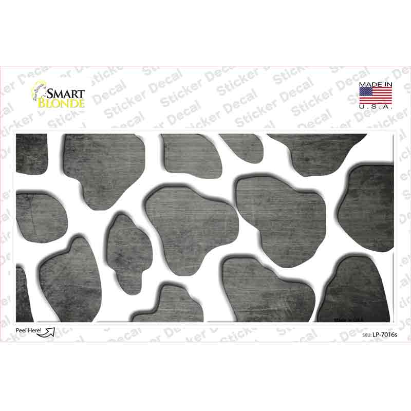 Gray White Giraffe Oil Rubbed Novelty Sticker Decal
