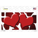 Red White Hearts Giraffe Oil Rubbed Novelty Sticker Decal