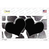 Black White Hearts Giraffe Oil Rubbed Novelty Sticker Decal