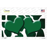 Green White Hearts Giraffe Oil Rubbed Novelty Sticker Decal