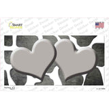 Gray White Hearts Giraffe Oil Rubbed Novelty Sticker Decal