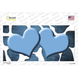 Light Blue White Hearts Giraffe Oil Rubbed Novelty Sticker Decal
