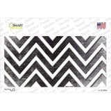 Black White Chevron Oil Rubbed Novelty Sticker Decal