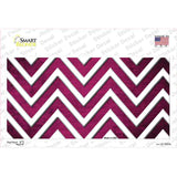 Pink White Chevron Oil Rubbed Novelty Sticker Decal