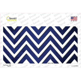Blue White Chevron Oil Rubbed Novelty Sticker Decal