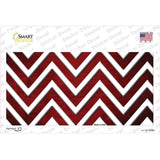 Red White Chevron Oil Rubbed Novelty Sticker Decal