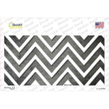 Gray White Chevron Oil Rubbed Novelty Sticker Decal