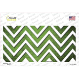 Lime Green White Chevron Oil Rubbed Novelty Sticker Decal