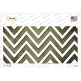 Gold White Chevron Oil Rubbed Novelty Sticker Decal