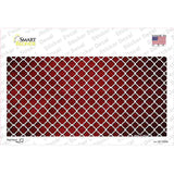 Red White Quatrefoil Oil Rubbed Novelty Sticker Decal