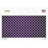 Purple White Quatrefoil Oil Rubbed Novelty Sticker Decal