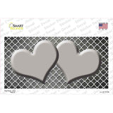 Gray White Quatrefoil Hearts Oil Rubbed Novelty Sticker Decal