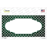 Green White Quatrefoil Scallop Oil Rubbed Novelty Sticker Decal