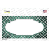 Mint White Quatrefoil Scallop Oil Rubbed Novelty Sticker Decal
